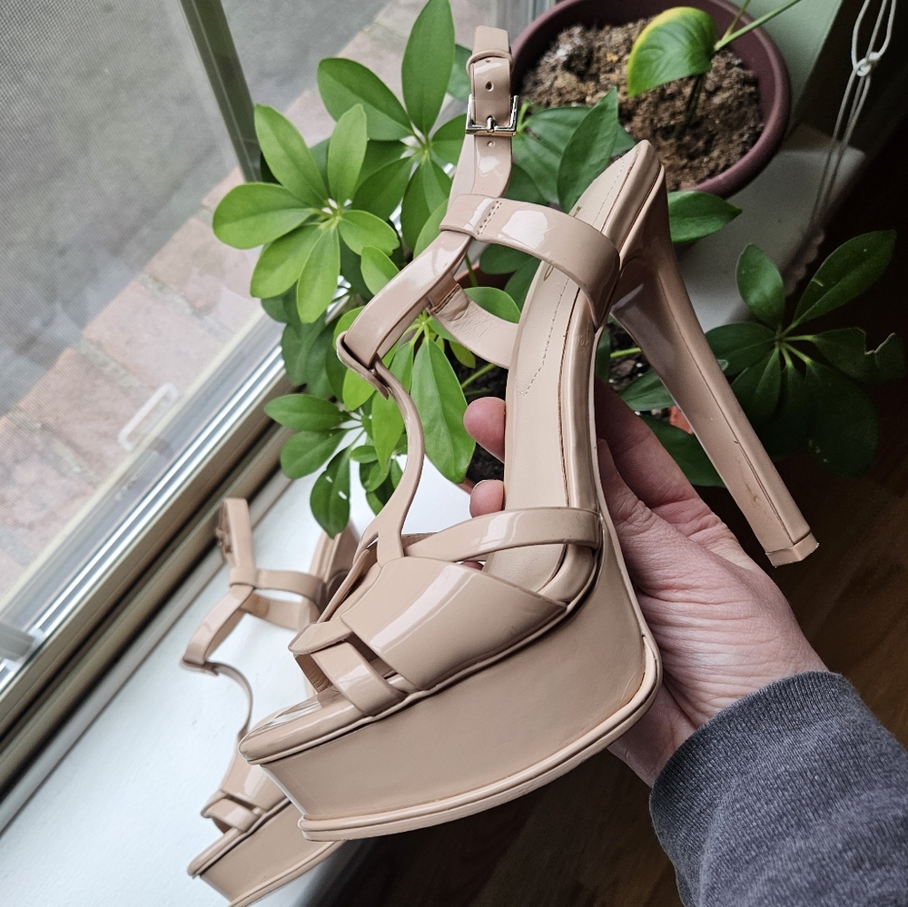 Elegant Nude Strappy Heels
